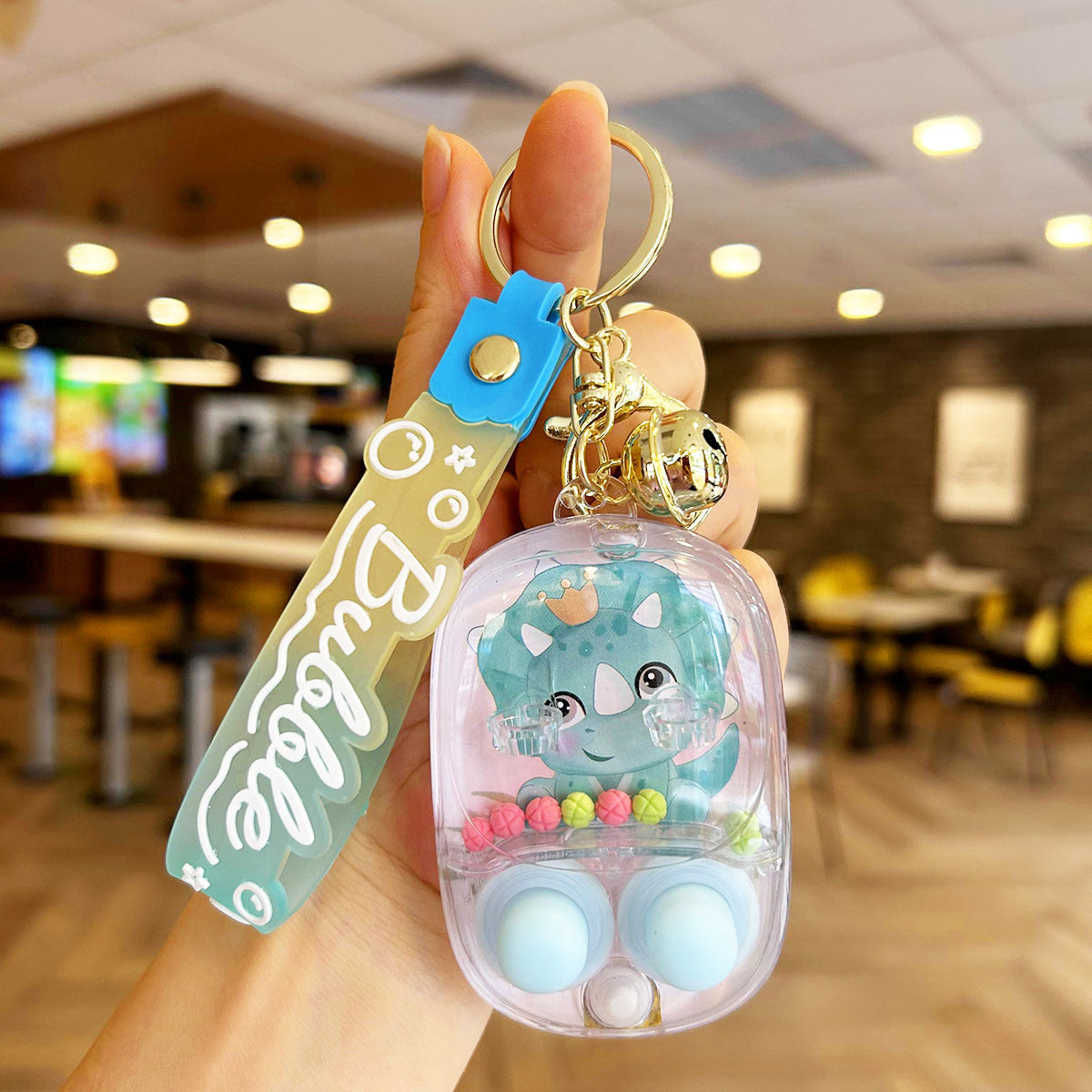 Wholesale Soft Rubber Cartoon Educational Toys Ring Game Machine Keychain